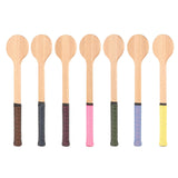 Maxbell Wooden Tennis Pointer Spoon Wooden Spoon 55x12cm for Training Beginner black orange