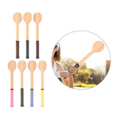 Maxbell Wooden Tennis Pointer Spoon Wooden Spoon 55x12cm for Training Beginner black orange