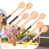 Maxbell Wooden Tennis Pointer Spoon Wooden Spoon 55x12cm for Training Beginner black orange