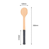 Maxbell Wooden Tennis Pointer Spoon Wooden Spoon 55x12cm for Training Beginner black blue