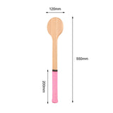 Maxbell Wooden Tennis Pointer Spoon Wooden Spoon 55x12cm for Training Beginner pink