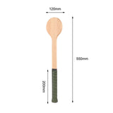 Maxbell Wooden Tennis Pointer Spoon Wooden Spoon 55x12cm for Training Beginner black green