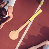 Maxbell Wooden Tennis Pointer Spoon Wooden Spoon 55x12cm for Training Beginner yellow