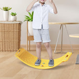 Maxbell Multifunctional Balance Board Rocking Games for Workout Training Accessory yellow