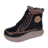 Maxbell Womens Snow Boots Short Boots Comfortable Ankle Booties Fashion Winter Black and 37