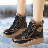 Maxbell Womens Snow Boots Short Boots Comfortable Ankle Booties Fashion Winter Black and 37