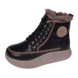 Maxbell Womens Snow Boots Short Boots Comfortable Ankle Booties Fashion Winter Black and 40