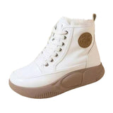 Maxbell Womens Snow Boots Short Boots Comfortable Ankle Booties Fashion Winter Beige 35