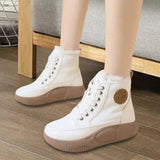 Maxbell Womens Snow Boots Short Boots Comfortable Ankle Booties Fashion Winter Beige 36