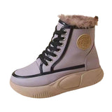 Maxbell Womens Snow Boots Short Boots Comfortable Ankle Booties Fashion Winter Violet 37