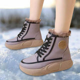 Maxbell Womens Snow Boots Short Boots Comfortable Ankle Booties Fashion Winter Violet 38