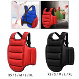 Maxbell Karate Chest Guard Sanda Women Men Kids Kickboxing Taekwondo Protector Vest Red Blue XS