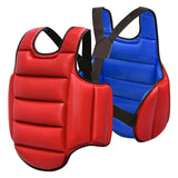 Maxbell Karate Chest Guard Sanda Women Men Kids Kickboxing Taekwondo Protector Vest Red Blue XS