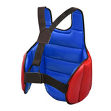 Maxbell Karate Chest Guard Sanda Women Men Kids Kickboxing Taekwondo Protector Vest Red Blue XS