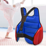 Maxbell Karate Chest Guard Sanda Women Men Kids Kickboxing Taekwondo Protector Vest Red Blue XS