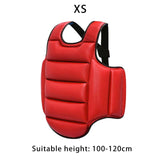 Maxbell Karate Chest Guard Sanda Women Men Kids Kickboxing Taekwondo Protector Vest Red Blue XS