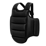 Maxbell Karate Chest Guard Sanda Women Men Kids Kickboxing Taekwondo Protector Vest Black XS