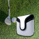Maxbell PU Golf Club Headcover Training Equipment Golf Mallet Putter Head Cover White