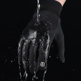 Maxbell Men Winter Touch Screen Comfortable Full Finger for Biking Outdoor Black Large