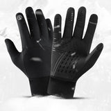 Maxbell Men Winter Touch Screen Comfortable Full Finger for Biking Outdoor Black Large