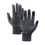 Maxbell Men Winter Touch Screen Comfortable Full Finger for Biking Outdoor Gray Medium