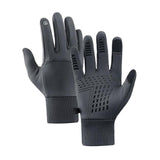 Maxbell Men Winter Touch Screen Comfortable Full Finger for Biking Outdoor Gray Medium