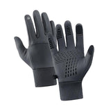 Maxbell Men Winter Touch Screen Comfortable Full Finger for Biking Outdoor Gray Medium