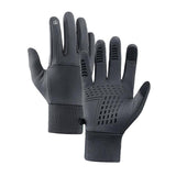 Maxbell Men Winter Touch Screen Comfortable Full Finger for Biking Outdoor Gray Large