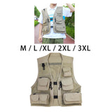 Maxbell Sleeveless Jacket with Pockets Utility Vest Fishing Vest for Adults Outdoor M