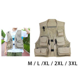 Maxbell Sleeveless Jacket with Pockets Utility Vest Fishing Vest for Adults Outdoor M