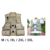 Maxbell Sleeveless Jacket with Pockets Utility Vest Fishing Vest for Adults Outdoor M