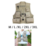 Maxbell Sleeveless Jacket with Pockets Utility Vest Fishing Vest for Adults Outdoor M