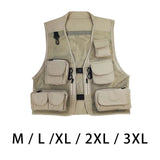 Maxbell Sleeveless Jacket with Pockets Utility Vest Fishing Vest for Adults Outdoor M