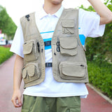 Maxbell Sleeveless Jacket with Pockets Utility Vest Fishing Vest for Adults Outdoor 3XL