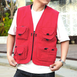 Maxbell Casual Fishing Vest Mesh Hiking Clothes Fishermen Outdoor Costume Mens L