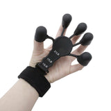 Maxbell Hand Grip Strengthener Silicone for Rock Climbing Carpal Tunnel Guitar black