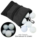 Maxbell Portable Golf Ball Bag Sports Holder Waterproof Golf Accessory Carrier Black