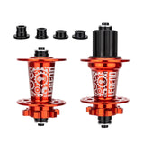 Maxbell Bicycle Front Rear Disc Brake Hubs Aluminium Alloy 32Hole Mountain Bike Hubs Red HG