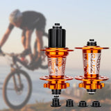 Maxbell Bicycle Front Rear Disc Brake Hubs Aluminium Alloy 32Hole Mountain Bike Hubs Orange HG