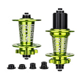 Maxbell Bicycle Front Rear Disc Brake Hubs Aluminium Alloy 32Hole Mountain Bike Hubs Green HG