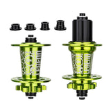 Maxbell Bicycle Front Rear Disc Brake Hubs Aluminium Alloy 32Hole Mountain Bike Hubs Green HG