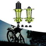 Maxbell Bicycle Front Rear Disc Brake Hubs Aluminium Alloy 32Hole Mountain Bike Hubs Green HG
