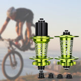 Maxbell Bicycle Front Rear Disc Brake Hubs Aluminium Alloy 32Hole Mountain Bike Hubs Green HG