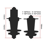 Maxbell Bicycle Front Rear Disc Brake Hubs Aluminium Alloy 32Hole Mountain Bike Hubs Red XD