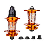 Maxbell Bicycle Front Rear Disc Brake Hubs Aluminium Alloy 32Hole Mountain Bike Hubs Orange XD