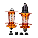 Maxbell Bicycle Front Rear Disc Brake Hubs Aluminium Alloy 32Hole Mountain Bike Hubs Orange XD