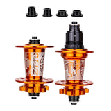 Maxbell Bicycle Front Rear Disc Brake Hubs Aluminium Alloy 32Hole Mountain Bike Hubs Orange XD