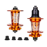 Maxbell Bicycle Front Rear Disc Brake Hubs Aluminium Alloy 32Hole Mountain Bike Hubs Orange XD