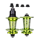 Maxbell Bicycle Front Rear Disc Brake Hubs Aluminium Alloy 32Hole Mountain Bike Hubs Green XD