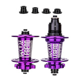 Maxbell Bicycle Front Rear Disc Brake Hubs Aluminium Alloy 32Hole Mountain Bike Hubs Purple XD